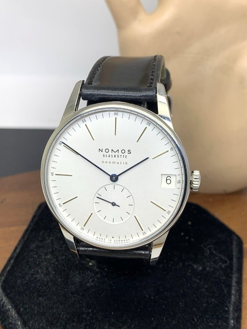Nomos Glashutte Orion Neomatik Automatic DUW 6101 Silver Dial Leather Strap 41mm